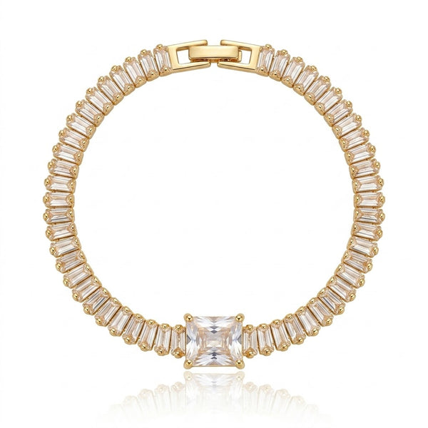 Crystal Cube Tennis Bracelet