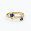 Sapphire Crystals Studded Ring