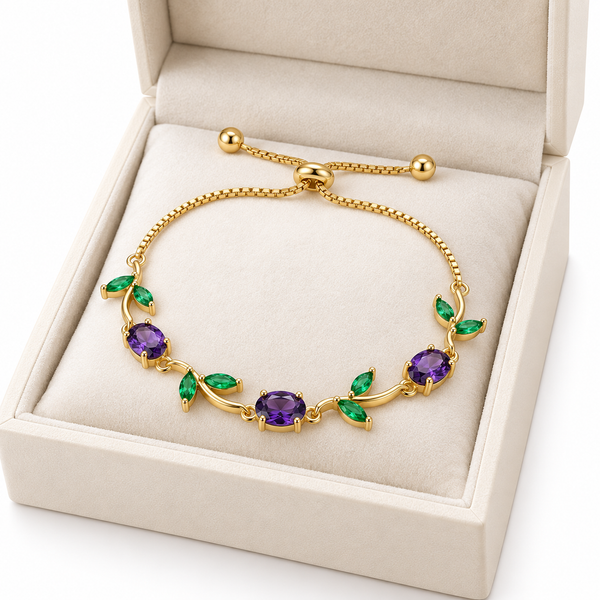 Blue Stardust Tulip Bracelet Adjustable