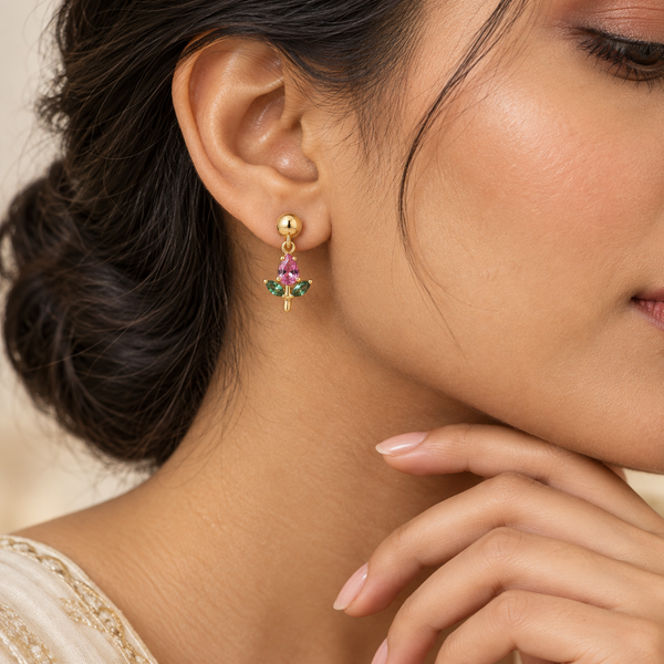 Pink Tulip Earrings