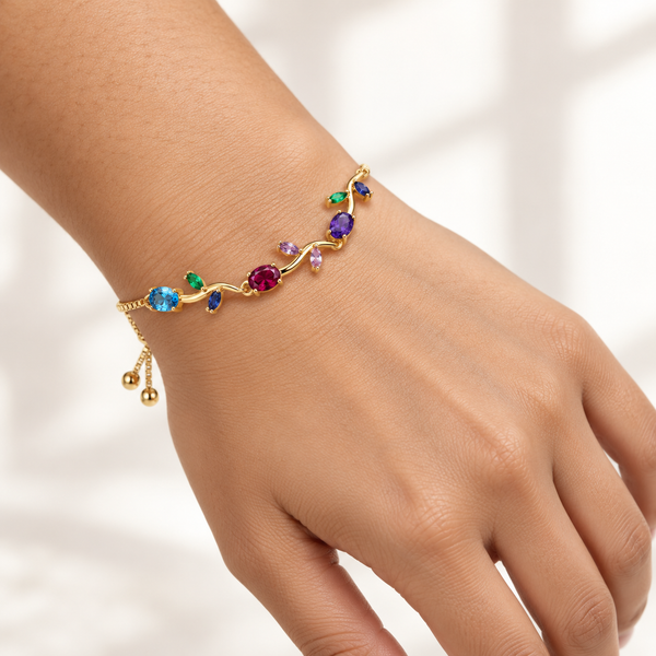 Multicolour Tulip Bracelet Adjustable