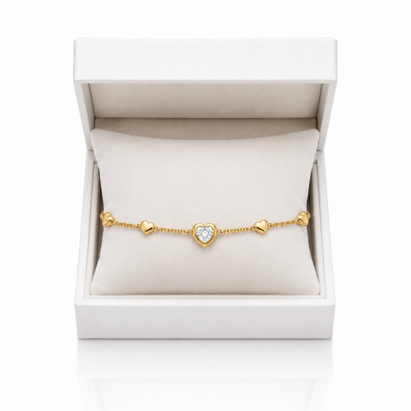 Crystal Heart Beaded Bracelet