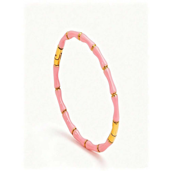 Pink Bamboo Bracelet