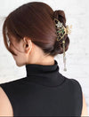 Flower On Hair Claw Clip worn on model – styled for women