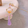 Lotus Lantern Purple Tassel Hairpin – Purple hair clip for women by Fix My Hairs