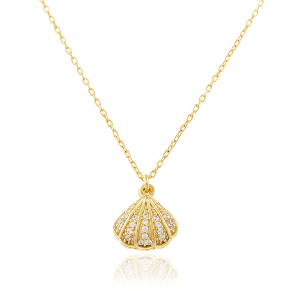 Open Shell Pearl Necklace