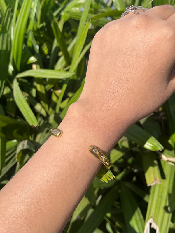 Starstud Stone Open Bangle