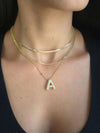 Diamond Studded Bubble Letters~ Necklace