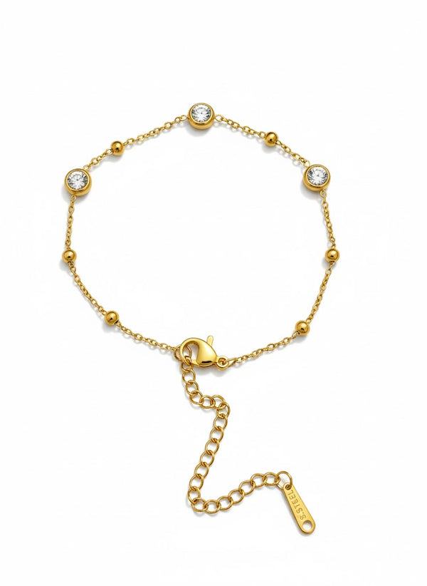 Dainty Sparkle Beads Chain Bracelet