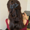 Matte Double Flower Hair Clips hair claw clip shown with Fix My Hairs gift packaging