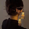 Retro Glowing Lantern Hairpin hair clip worn on model – styled for women