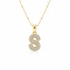 Diamond Studded Bubble Letters~ Necklace