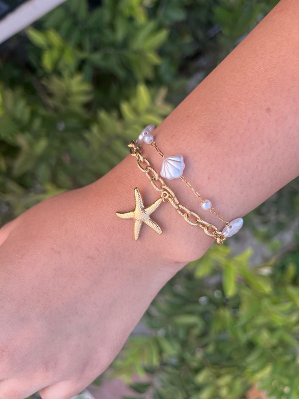 Shell Struck Chain Bracelet