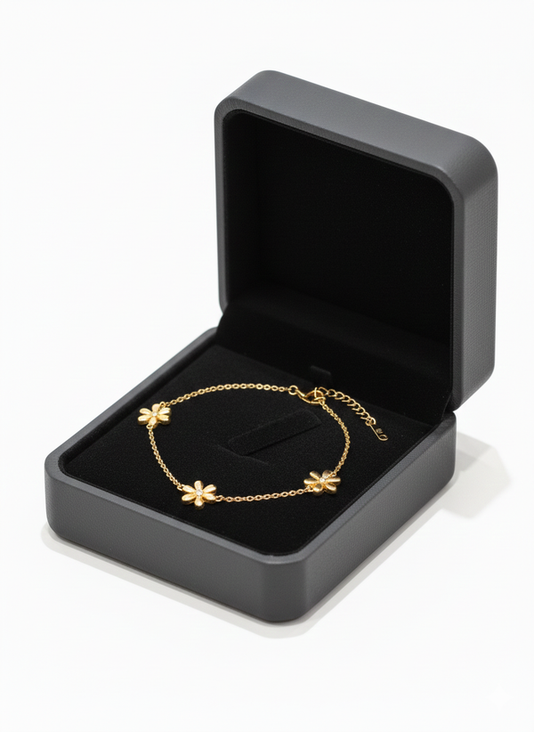 Daisy Orbit Chain Bracelet