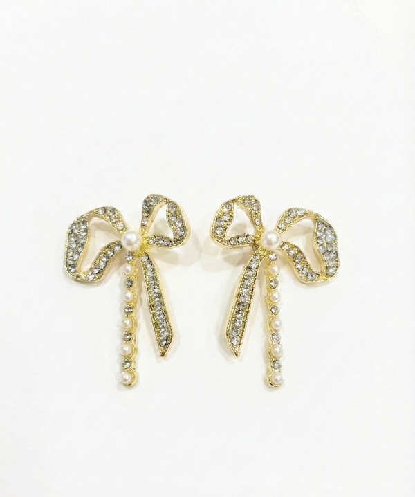 Diamond Bow Earring