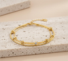 Double Layer Rose Stone Chain Bracelet