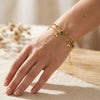 Dual chain emerald fin Bracelet