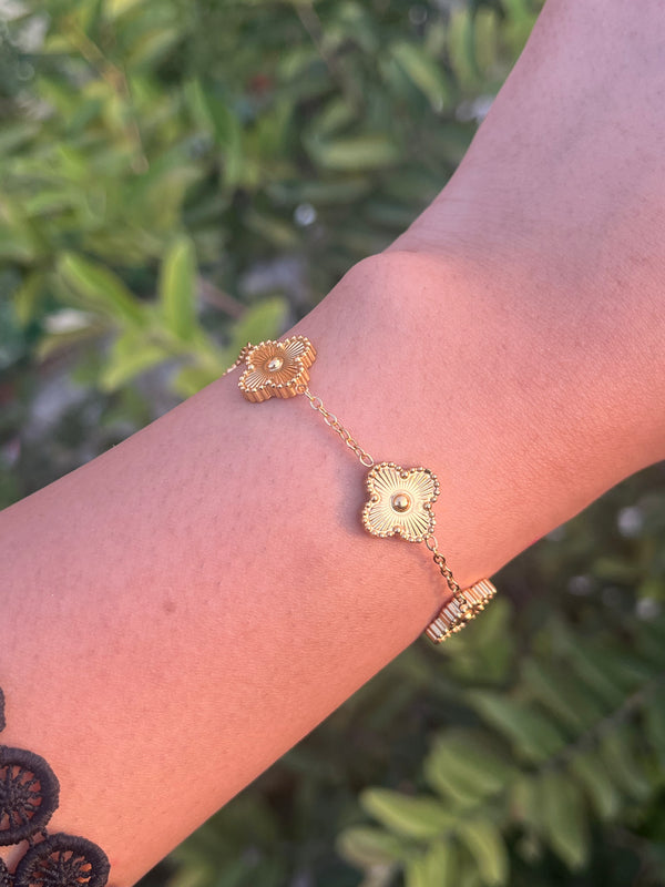 Gold Clover Bracelet