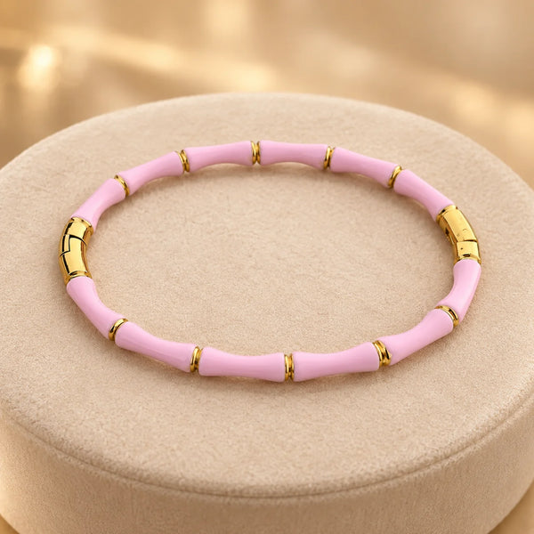 Pink Bamboo Bracelet