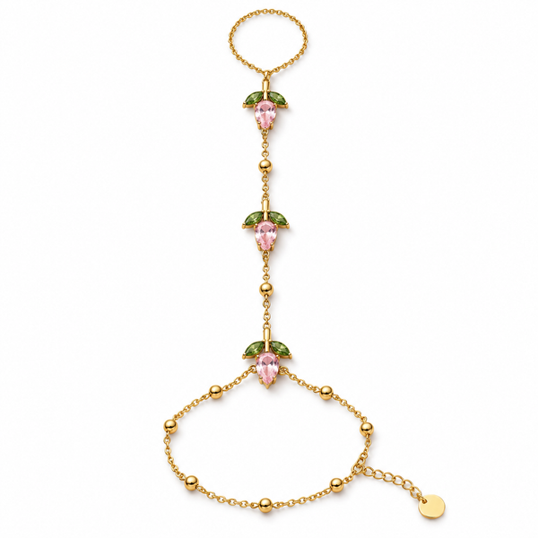 Pink Tulip Hand Chain