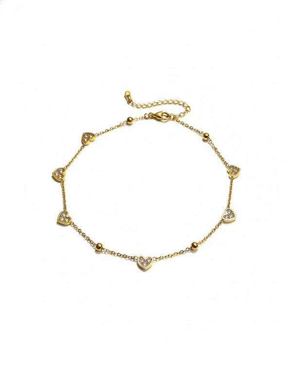 Heart Crystal Charm Necklace