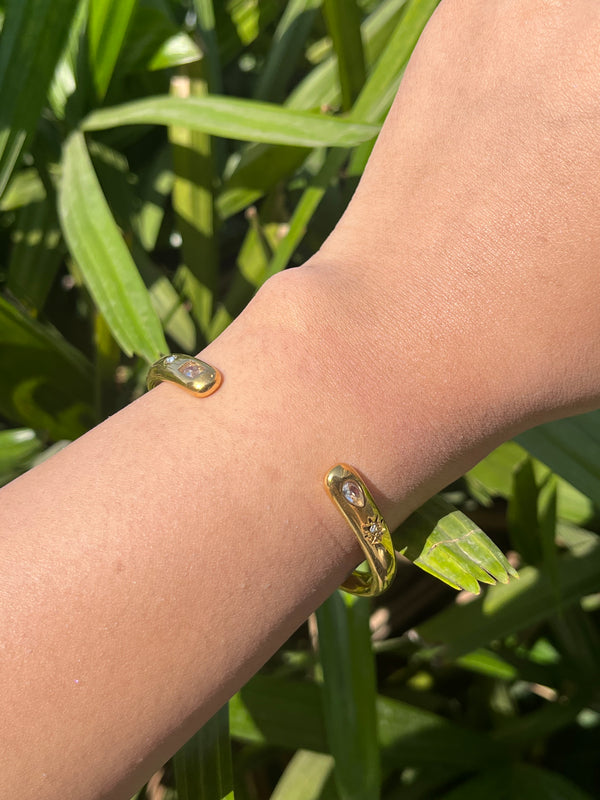 Starstud Stone Open Bangle