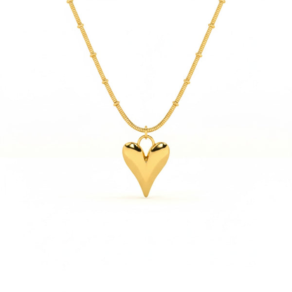 Heart Ball Chain Necklace