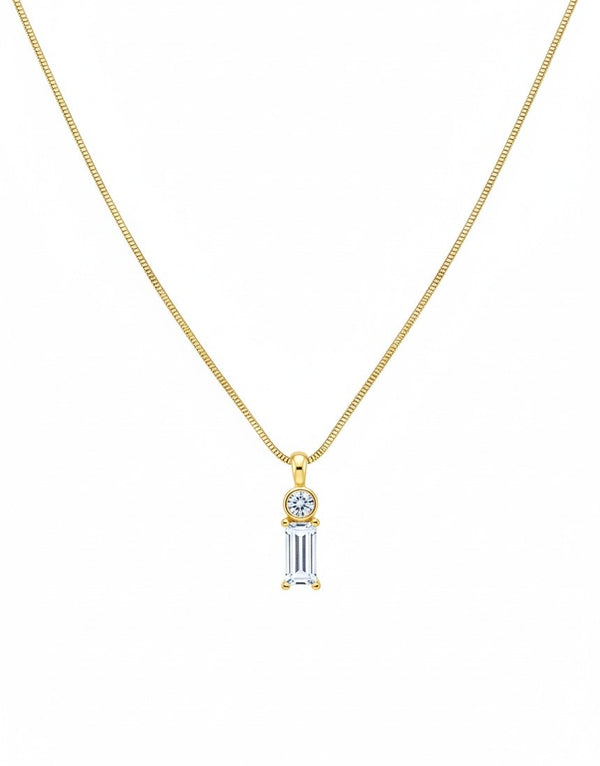 Emerald-cut Pendant Necklace