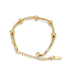 Statement Multilayer Gold Ball Bracelet