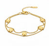 Flower Dual Strand Chain Bracelet