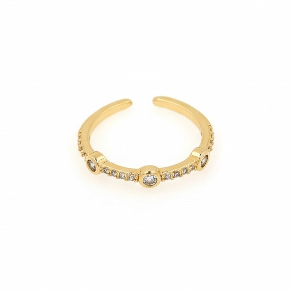Zircon Stone Adjustable Ring