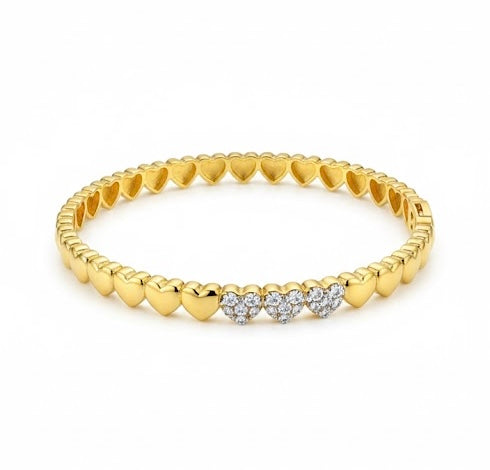 TriHeart Stud Bangle