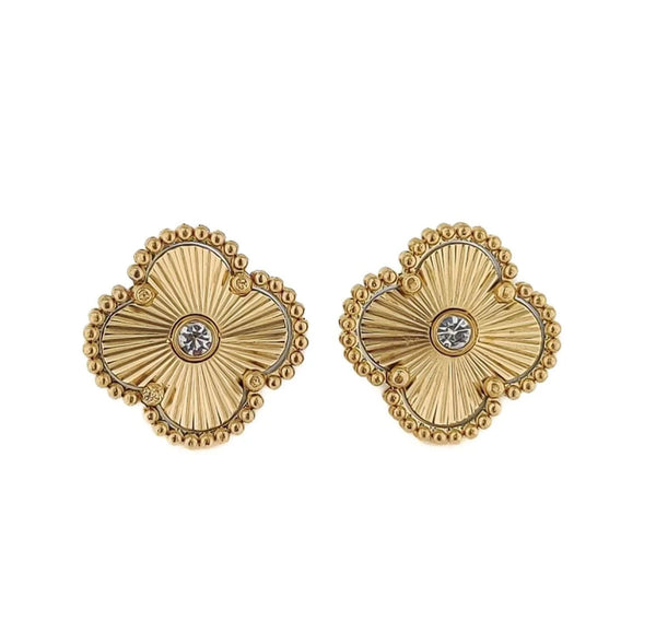 Gold Clover Earring