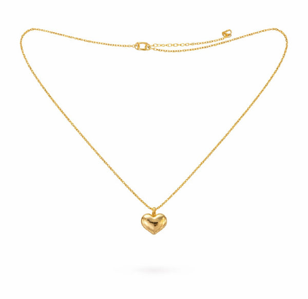 Solid Gold Dainty HeartNecklace with Rose Box