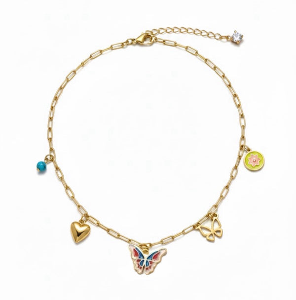 Enamel Charm Necklace