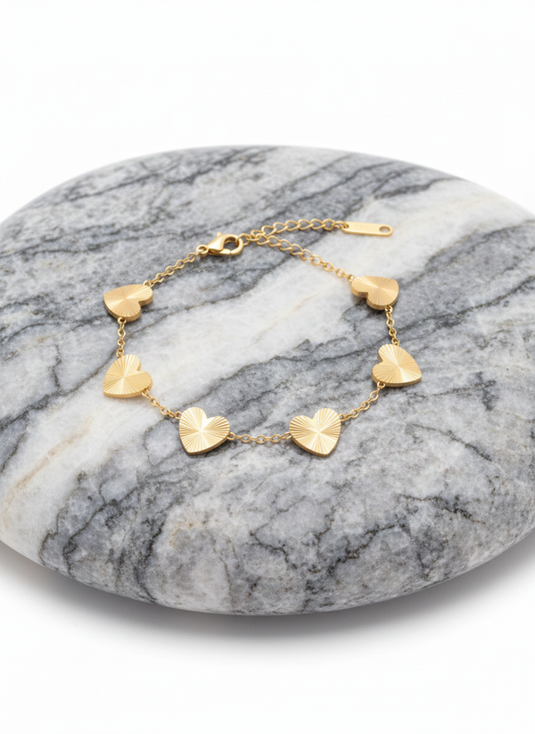 Gold heart Bracelet