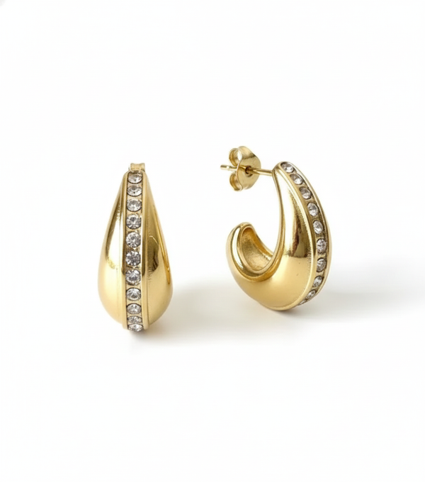 Crescent Stud Earrings