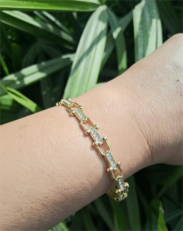 Link Stud Luxe Bangle