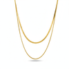 Plain Chain Two Layer Necklace