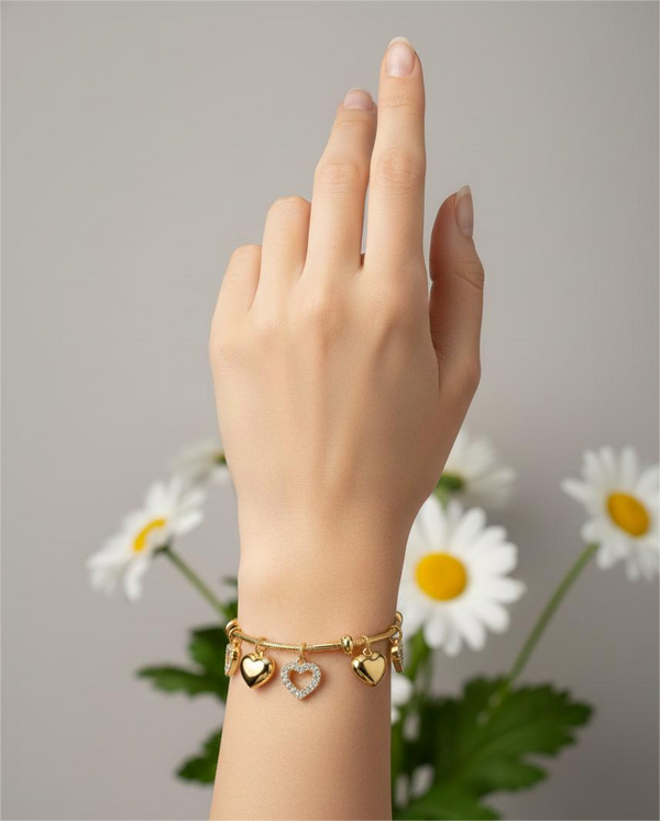 Heart Charm Bracelet