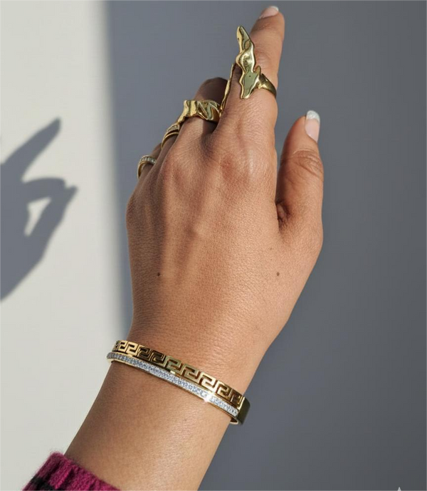 Maze Line Stud Bracelet