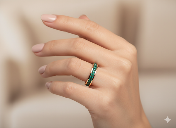 Green Slimline Ring