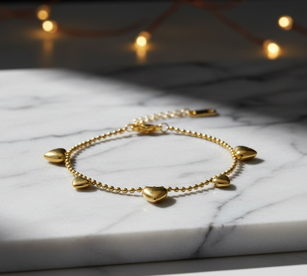 Heart Around Chain Bracelet