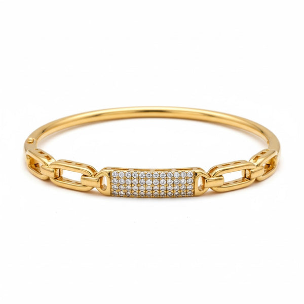Gold-toned Diamond Link Bracelet