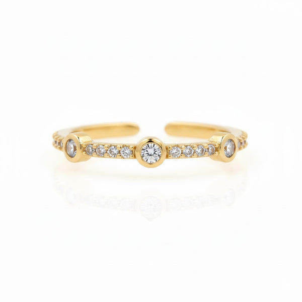 Zircon Stone Adjustable Ring