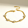 Oval Crystal Wiper Bracelet