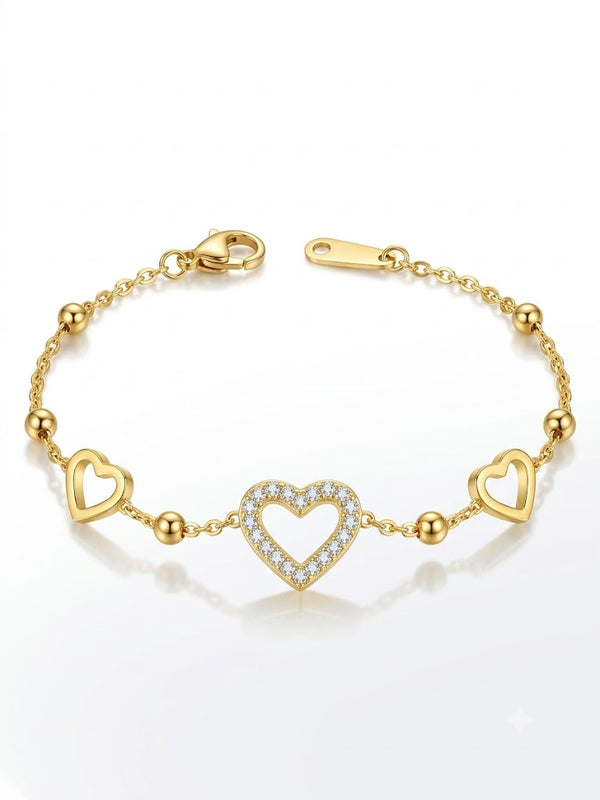Halo Heart Studded Bracelet