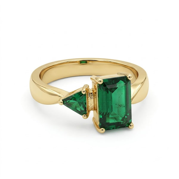 Emerald Duo Ring