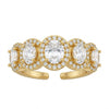 Oval Crystal Link Ring
