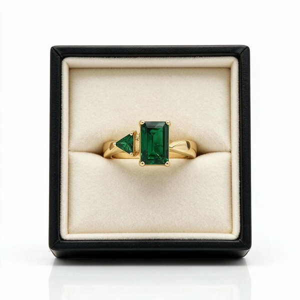 Emerald Duo Ring